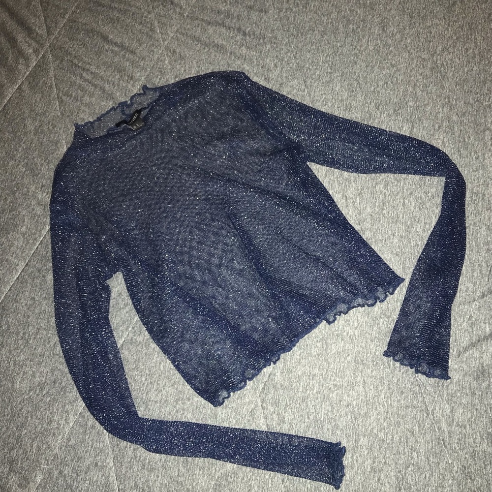 Mesh Mockneck Crop